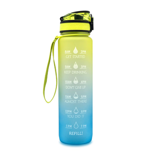 1L Tritan Wasser Flasche Mit Zeit Marker Bounce Abdeckung Motivations Wasser Flasche Radfahren Dicht Tasse Für Sport Fitness Flaschen